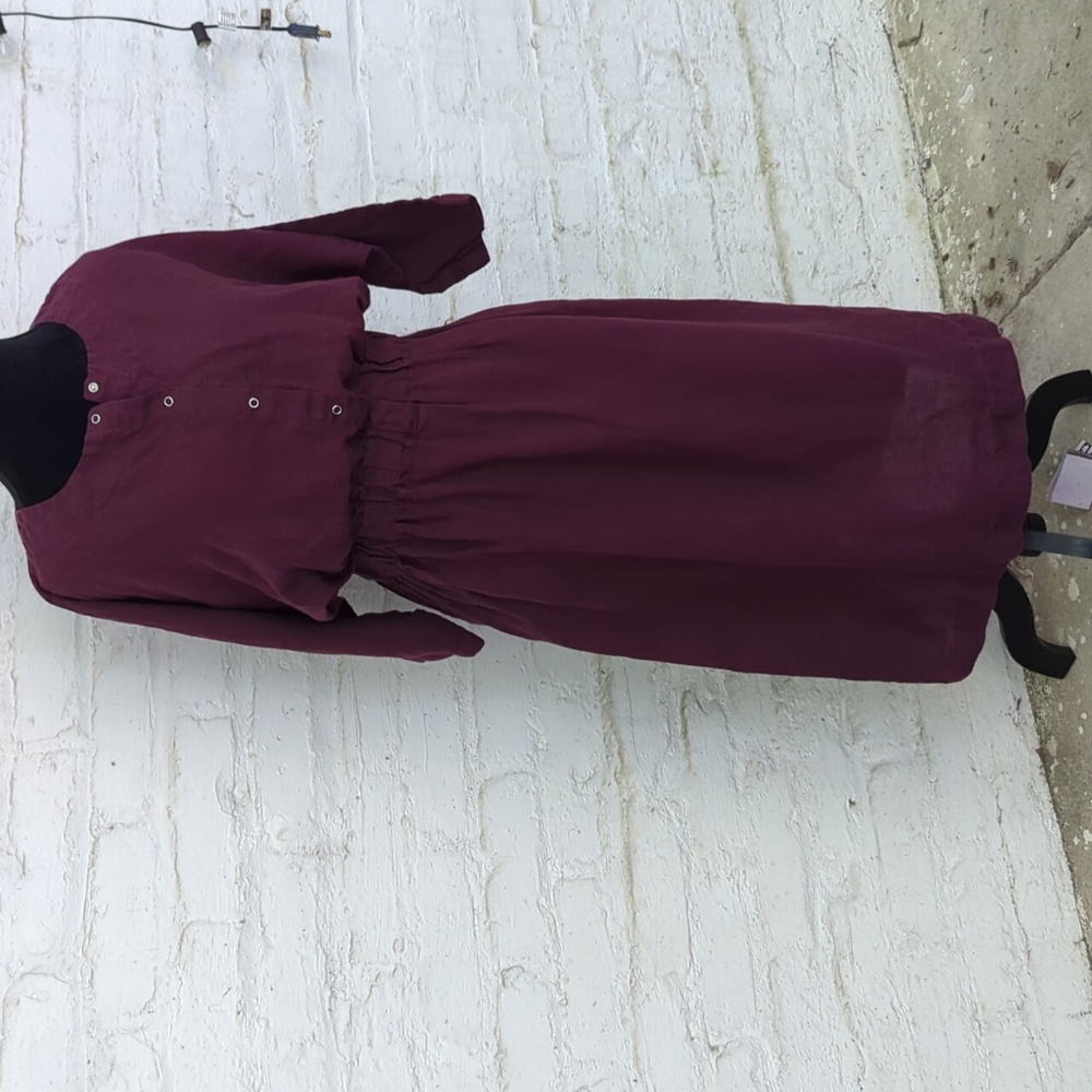 Linen Dress size large, purple